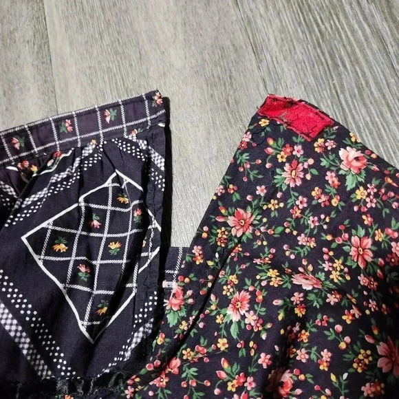 Vintage Navy and Pink Floral Midi Skirt - Picture 10 of 14